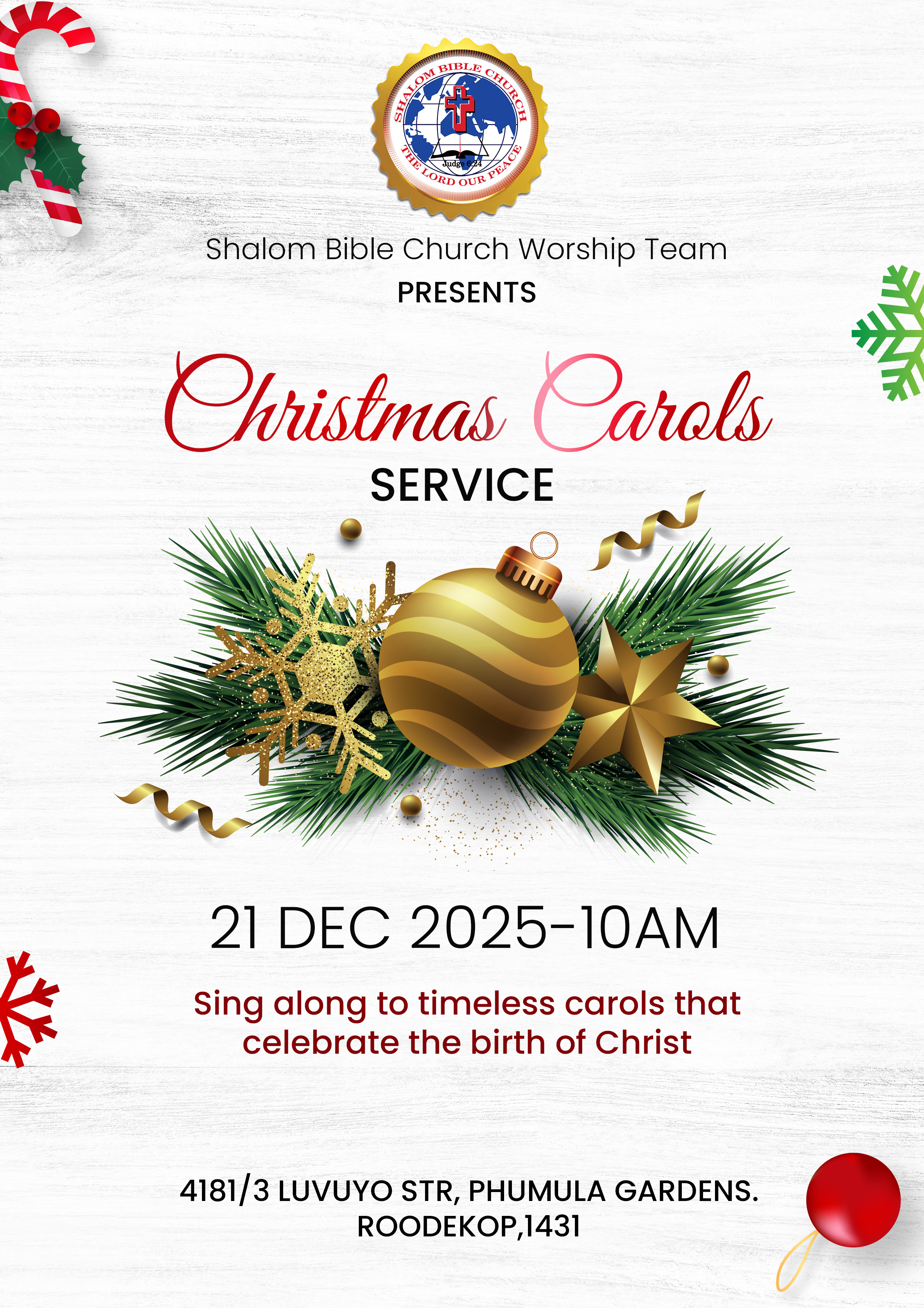 Shalom Bible Church poster